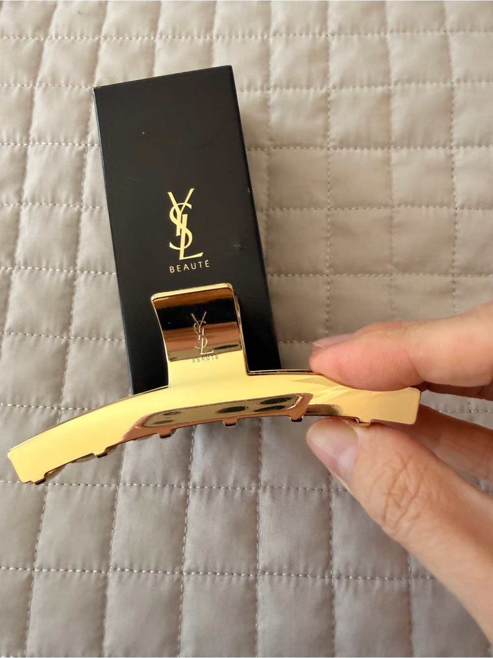 Yves Saint Laurent Gold-Tone Curved Hair Clip - Picture 2 of 4
